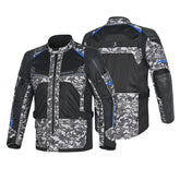 BELA ONSAKER Camuflagem Moto Textil Casacos Azul Preto - Imagem dupla de Casacos